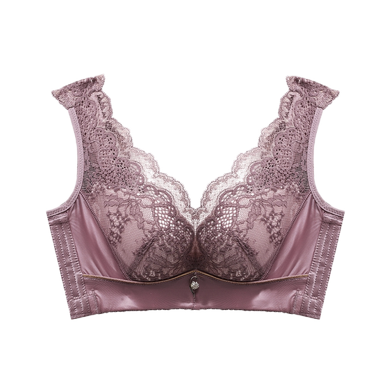 
Rephresh/Refas thin cotton cup adjustment underwear pressure relief soft shoulder strap mineral fabric bra 5526