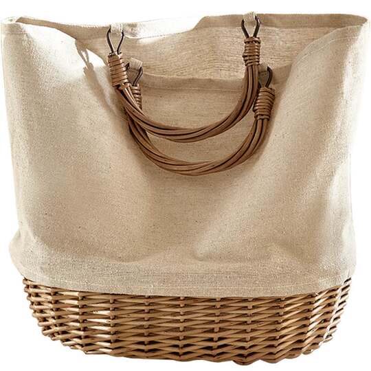 Shangxuan Home Wicker and Rattan Handbag Shopping Basket Women's Bag Woven Handbag Flower Basket Flower Picking Basket