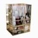 Extra Large Glass Cosmetics Storage Box Desktop Dustproof with Lid Transparent Lipstick Skin Care Jewelry Storage Rack