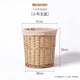 Artlyly Natural Wicker Woven Round Laundry Basket with Lid, Large Breathable Clothing Storage Basket