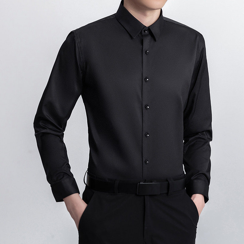 G2000 メンズビジネスウェア長袖シャツ：スリムフィット、しわになりにくい、汎用性、プロフェッショナルシャツ、無地、ハイエンドスタイル