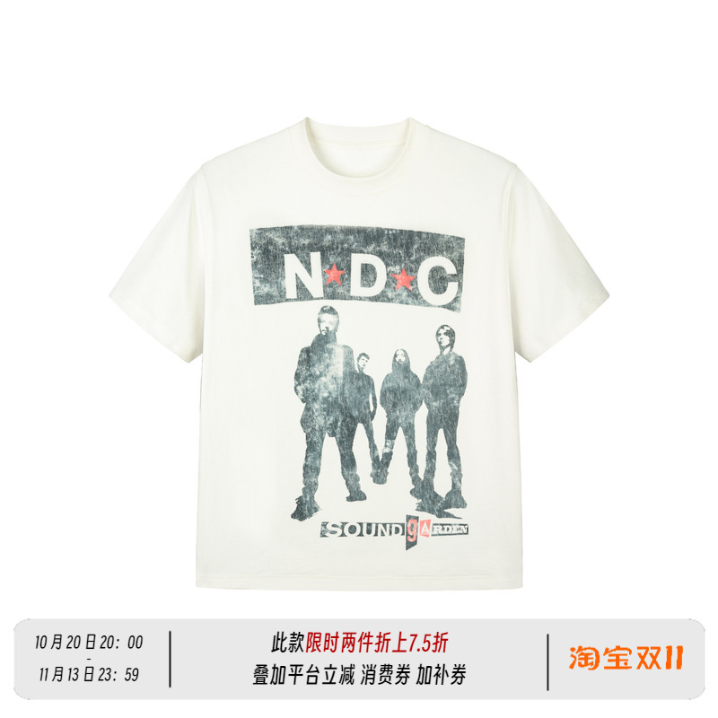 Newdecay Sound Garden Band Printed Tee Solona Cool Fit Regular Shoulder Casual Short-Sleeved T-Shirt for Men