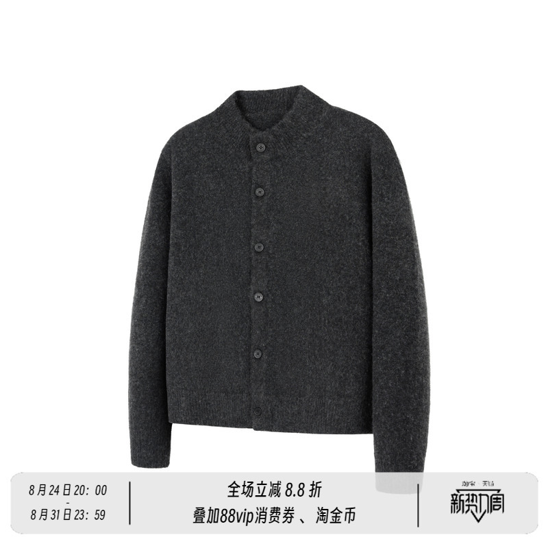 Newdecay Wool Blended Floral Yarn Round Neck Button Cardigan Sweater Commuter Jacket Casual Top for Men and Women Newdecay Wool Blended Floral Yarn Round Neck Button Cardigan Sweater Commuter Jacket Casual Top for Men and Women
