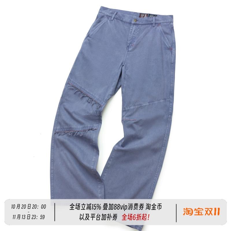 Newdecay Master Special Series Mole Skin Texture Distressed Fringe Scimitar Work Pants Casual Cargo Pants Newdecay Master Special Series Mole Skin Texture Distressed Fringe Scimitar Work Pants Casual Cargo Pants