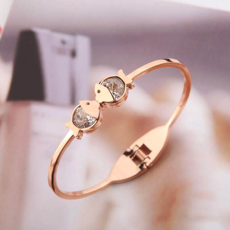 Fish cute Korean version kiss small other_MoG bracelet rose bracelet female rose gold decoration creative birthday plated gift