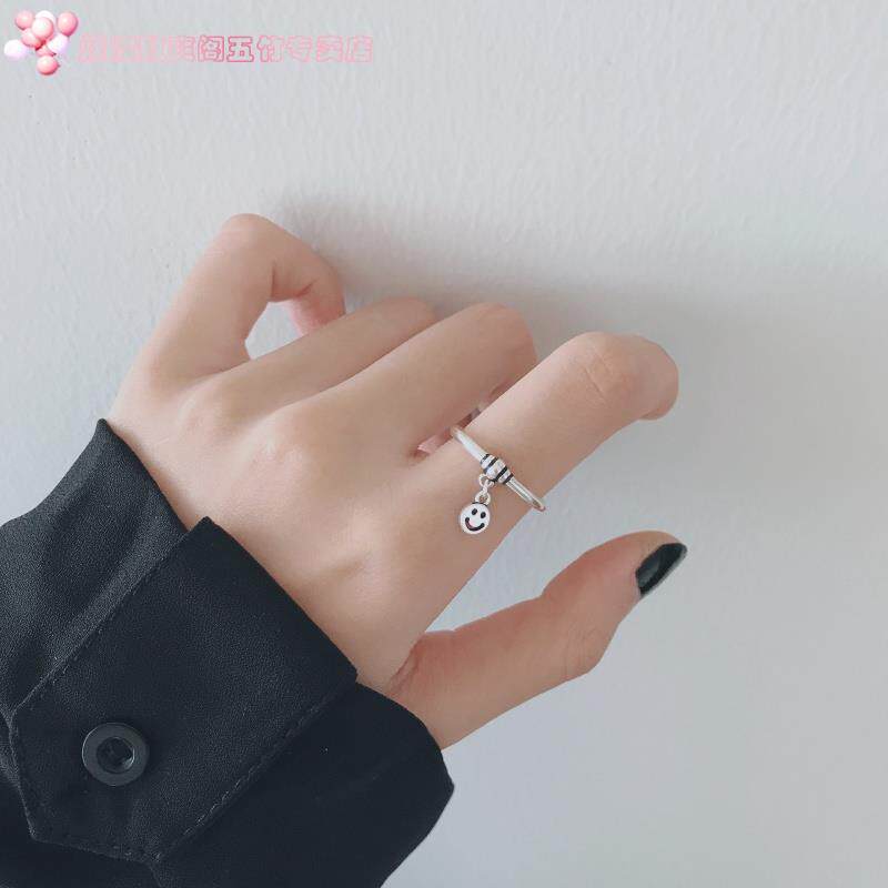 Japanese and Korean hipsters retro-tailed ancient ring female niche set BNM-feeling index finger meter opening adjustable finger ring ring
