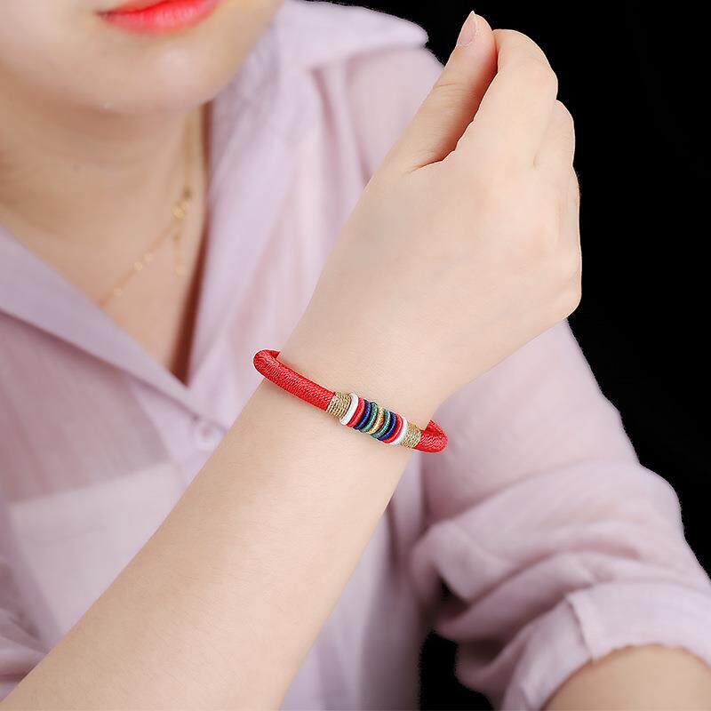 Five elements color diamond knot weaving hand Jinmu water female 62250569 earth fire five elements flat male balance chain wearing hand rope hand