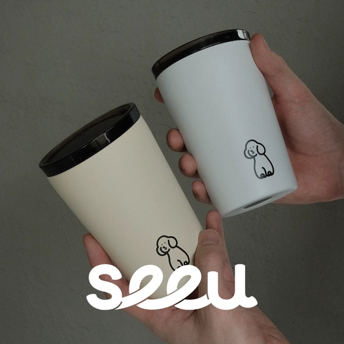 Seeu Quopt емкость модели Accompaning Cup на белой кофейной стали из нержавеющей стали 360 мл