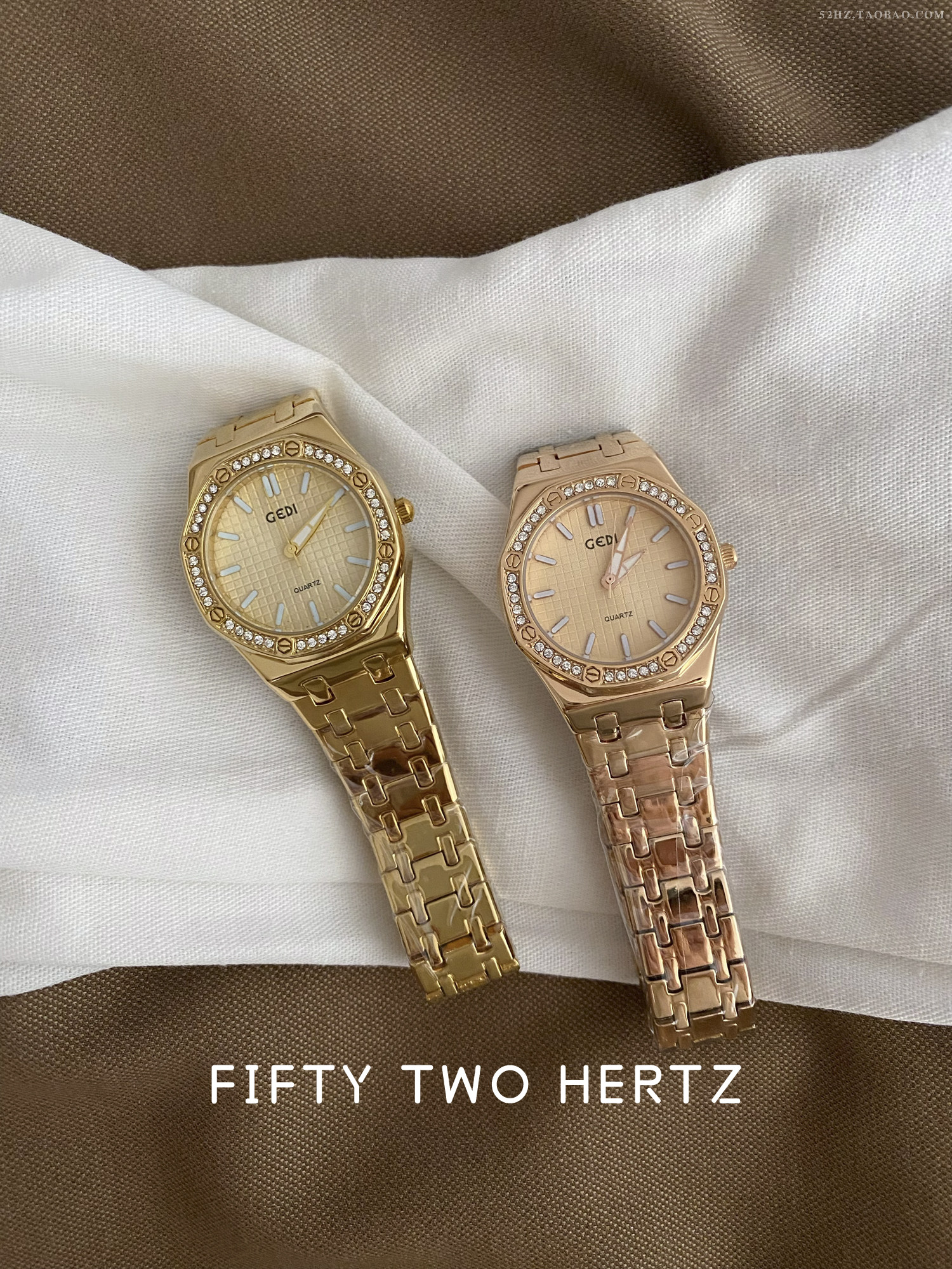 Relógio de quartzo feminino elegante com pulseira de aço_voghion.com