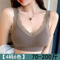 (75-200 kg) Lace beauty wrapped her chest with no steel ring to gather bras and bras