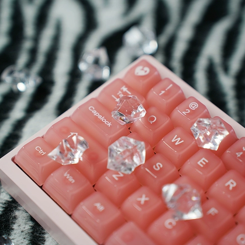 Розовая красная совместимая клавиатура, 68/75/87/98/104