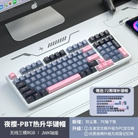Pro Version Night Sakura RGB Three -Mode PBT CakeCap