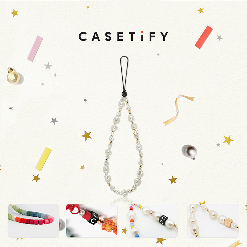 CASETiFY Beads Accessories Rainbow Suitable for iPhone Full Series portable phone hanging chain accessories-Taobao