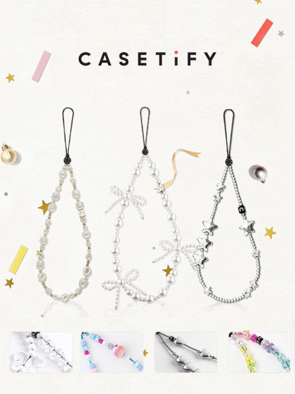 CASETiFY 珠饰/蝴蝶结/樱花/爱心/星星/蝴蝶/蛋糕 适用于iPhone全系列便携手机挂链配件