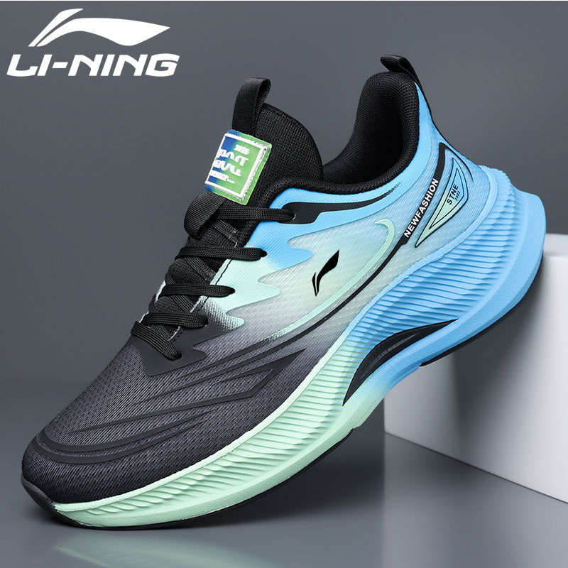 Li-Ning Men's Shoes 2026 Spring New Lightweight Shock-Absorbing Running Shoes Men's Breathable Mesh Non-Slip Casual Sports Shoes