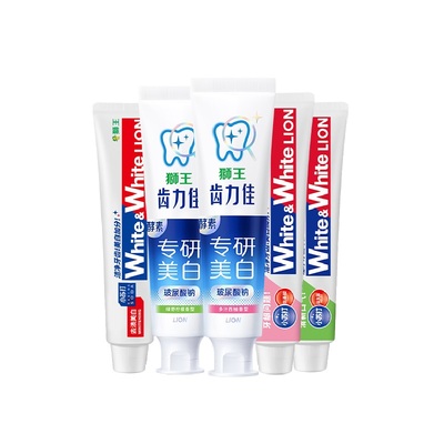 LION狮王牙膏多效护理实惠家庭装600g套组温和亮白清新口气牙膏