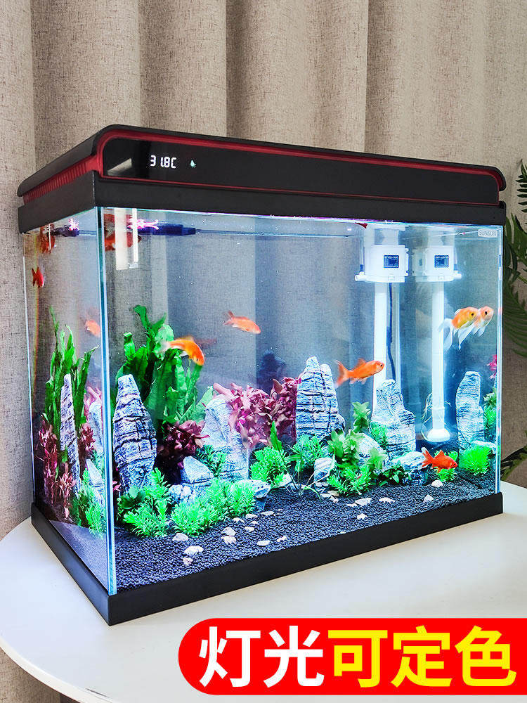 Аквариум Sensen fish tank для гостиной, небольшой настольный бытовой аквариум из ультрабелого стекла, экологичный безводный аквариум для золотых рыбок среднего размера