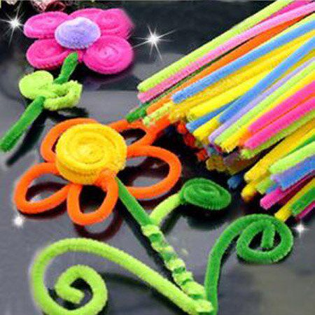 Color band plush iron wire strips colour bar styling twist to make hair caterpillars Fur Stick Creative Brush strips-Taobao