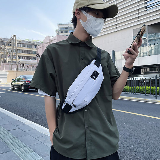 Autumn New Crossbody Bag Men's Small Bag Casual Sports Versatile Student Chest Bag Shoulder Waist Bag Backpack Shoulder Bag