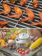 Stainless steel double handle rectangular barbecue net rack barbecue grate cake cooling net thick outdoor strip net