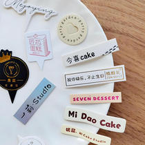 Internet celebrity cake logo card Happy Birthday Baked Dessert Decoration Ornament Card Customized Special Shaped Card Label