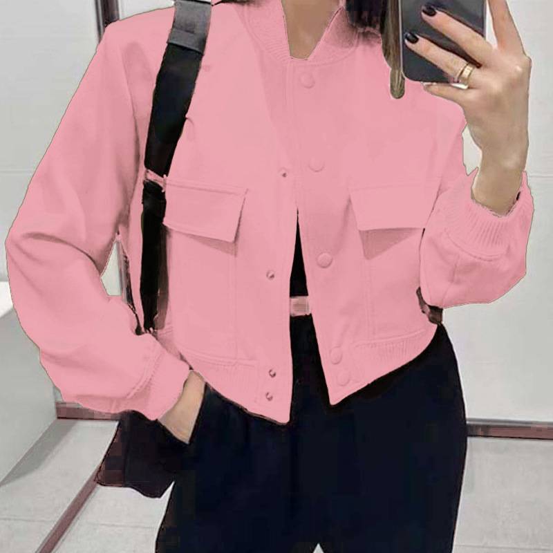 Amazon 2024 Spring and Autumn New European and American Style Stand Collar Large Pocket Unisex Women's Jacket Coat Amazon 2024 Spring and Autumn New European and American Style Stand Collar Large Pocket Unisex Women's Jacket Coat