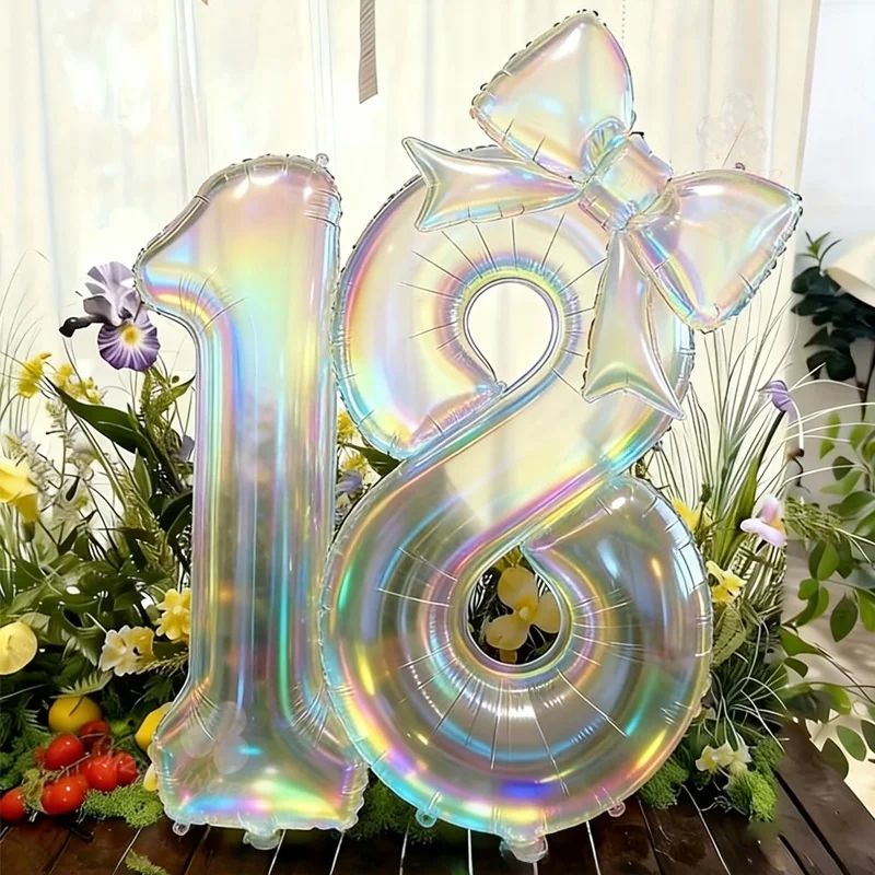 Colorful Transparent Digital Balloon Colorful Bow Balloon Us-淘宝Taobao ...