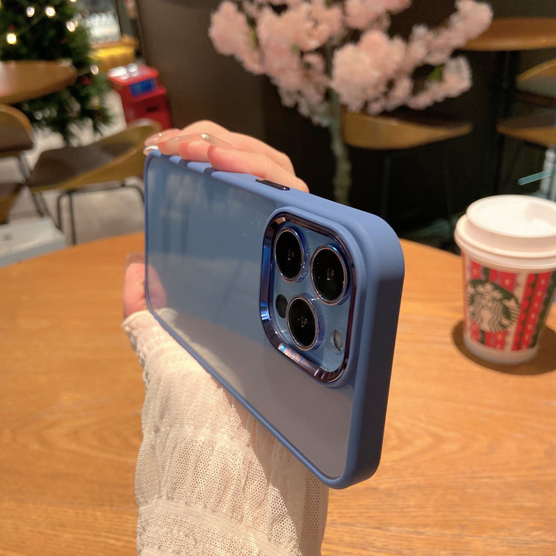 Advanced sense Yuanfeng blue iphone13pro mobile phone protective case new apple 13 transparent 13promax thirteen incense mobile phone protective case suitable for ip12 women's all-inclusive net red ip