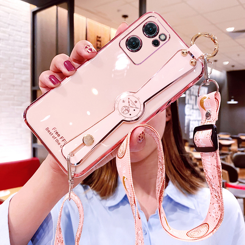 opporeno7 mobile phone protective case reno7pro wrist guard 5G protective silicone case oppo messenger lanyard por all-inclusive anti-fall soft shell opopreno shell 75