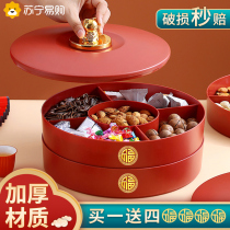 New Chinese New Year Candy Box Dried Fruit Pan Jo to New Years Living Room Tea Conciuccor High-end Home Light Extravaganza 1632