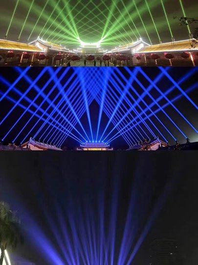 350W Waterproof Moving Head Beam Light for Scenic Area Lighting, City Landmark Buildings, Night Light Show, Searchlight