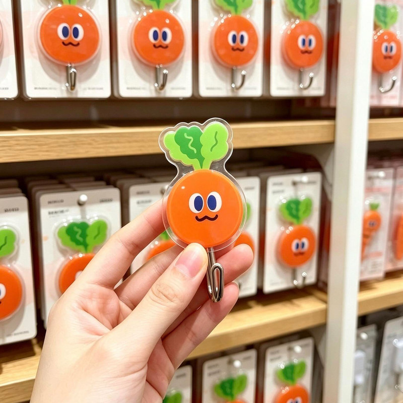 Acrylic Hook with Adhesive, No Need to Drill, Traceless, Strong Adhesive Hook, Creative Cute Cartoon Peripheral Hook