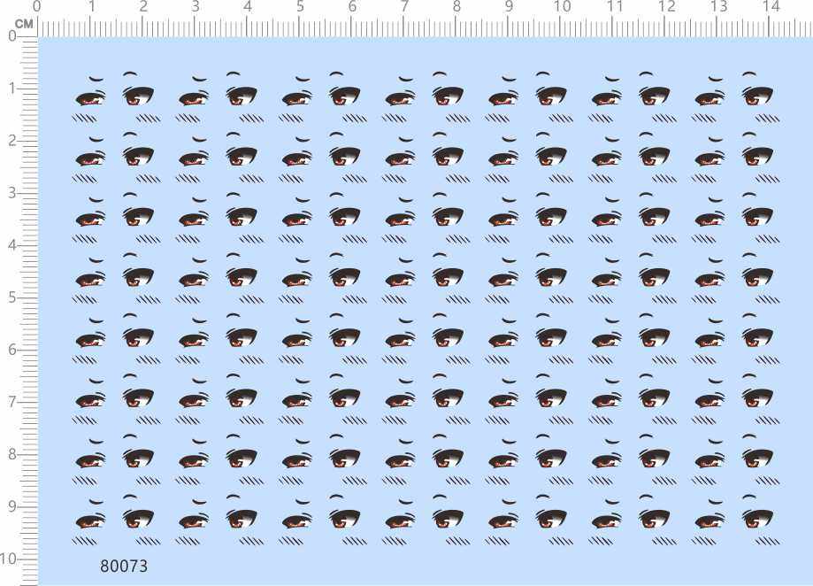 80073 whole edition of glue 1 8 long Jing classmates Eyes Water Stickers Doll Paparazzi handmade Clay Puppet Label Water Sticker-Taobao