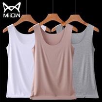 Cat moir mordale no scarred vest woman spring autumn season round collar outside wearing harness cotton inside lap large code Summer thin bottom blouse