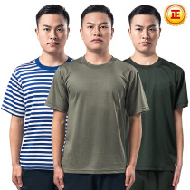 Summer land physical training short-sleeved pants military training mens quick-drying college students military training round neck mesh breathable manufacturer batch