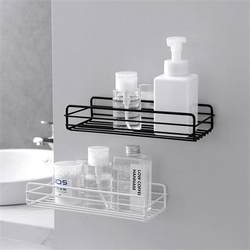 Bathroom storage rack without punching bathroom storage rack rectangular iron multi-functional wall rectangular storage rack