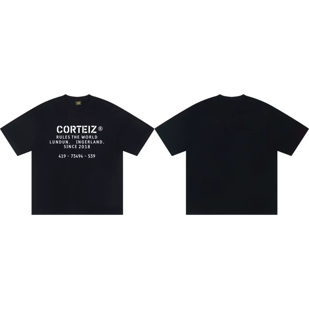Футболка с принтом Corteiz Letter Graphic Print Tee 26ss Alcatraz с буквой графический принт короткий рукав