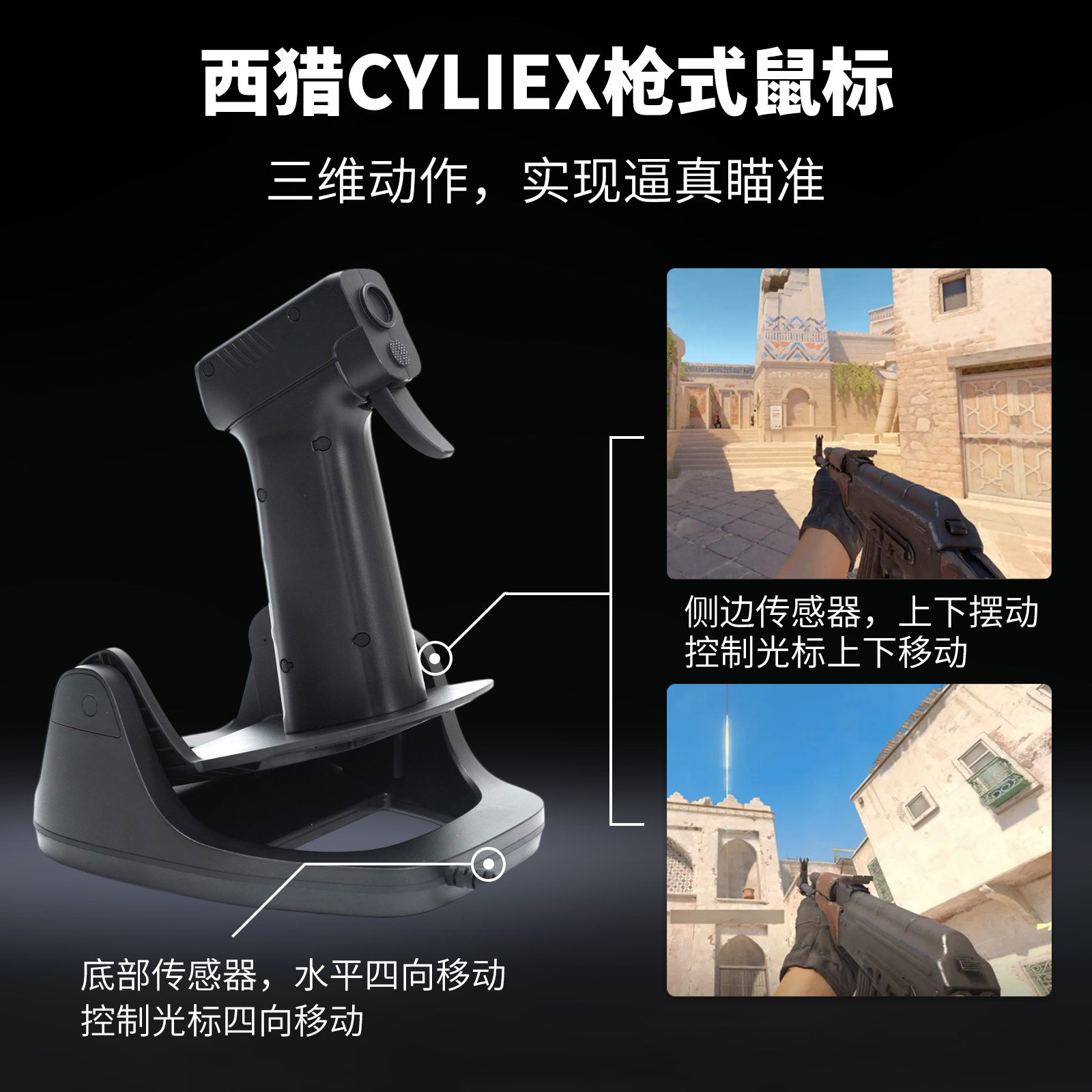 西猎枪式鼠标L25B/C：穿越回FPS黄金时代的枪型滑鼠_steam游戏_淘宝游戏网