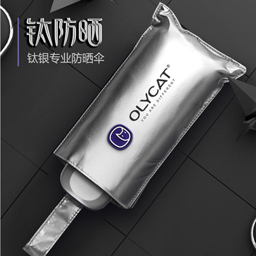 German upscale folded parasol titanium silver sun protection UV girls compact portable sun shade