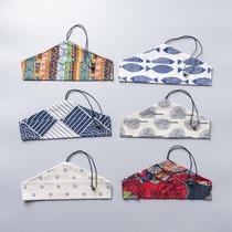 Portable tableware cloth bag empty storage box Japanese style spoon fork chopsticks bag empty box lunch box student