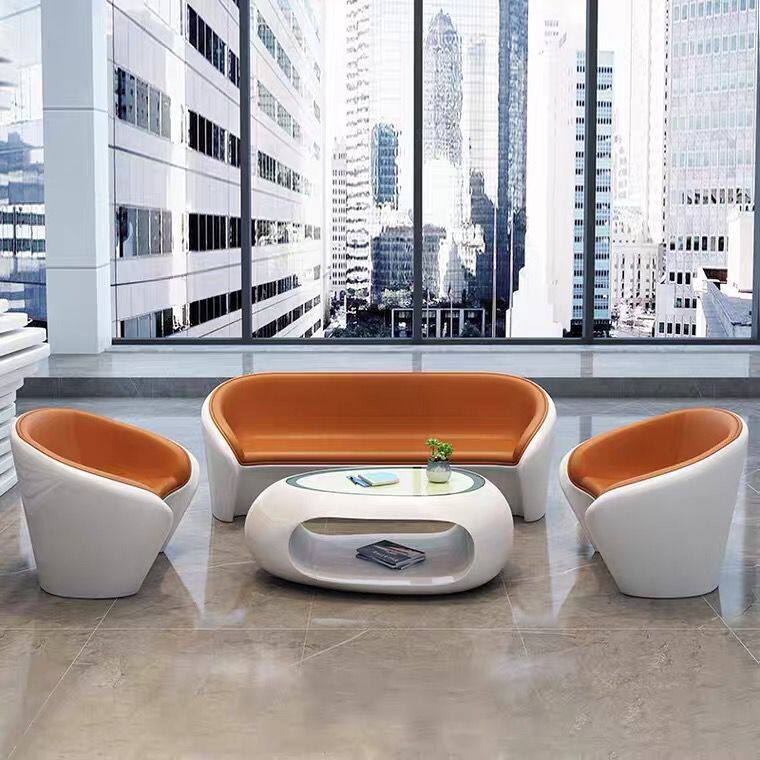 Office sofa leisure reception company baking creative personality talking table and chair sofa tea couch combination guest sofa