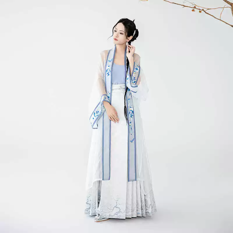 Пыльно-снежное собрание [Snow Tree] 2025 Новое Ming Сделано Золотой Лошадь Лицо Юбка Женская Оригинальная Новая Китайская Стиль Национальный Стиль Юбка