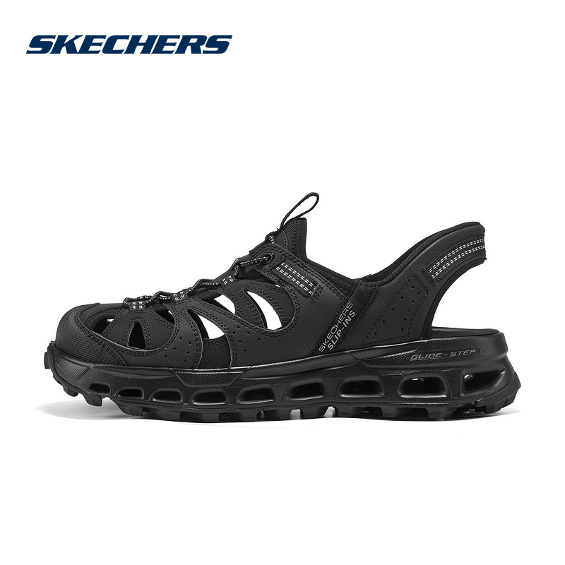 Skechers Summer Men's Breathable Water Shoes Outdoor Casual Thick-Soled Sandals 237473/Bbk Skechers Summer Men's Breathable Water Shoes Outdoor Casual Thick-Soled Sandals 237473/Bbk
