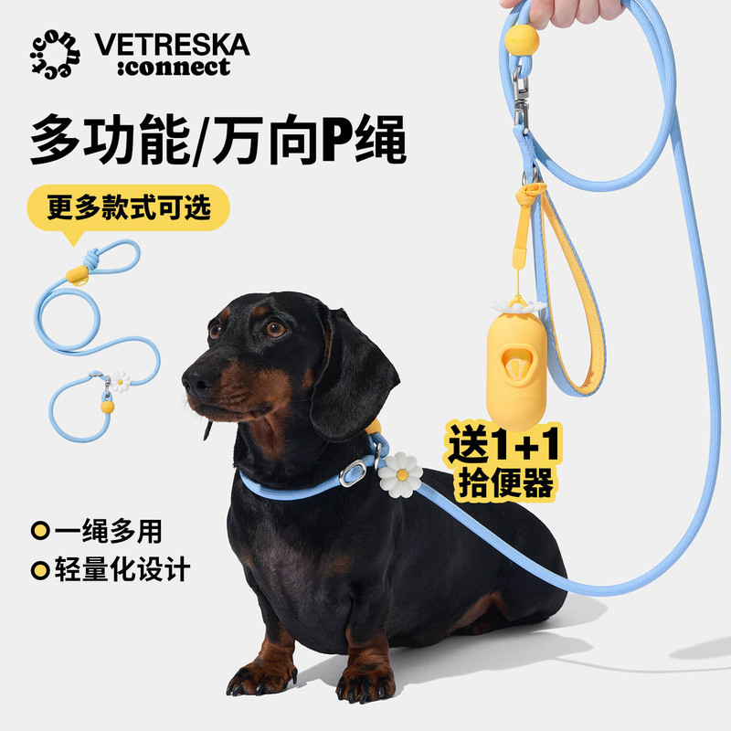 Vetreska Multifunctional Universal P Rope Dog Leash Collar P Chain