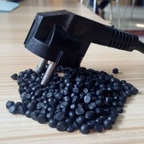 PVC black 45P environmentally friendly grain 801T injection stage flame retardant grade black PVC80 degree plug material