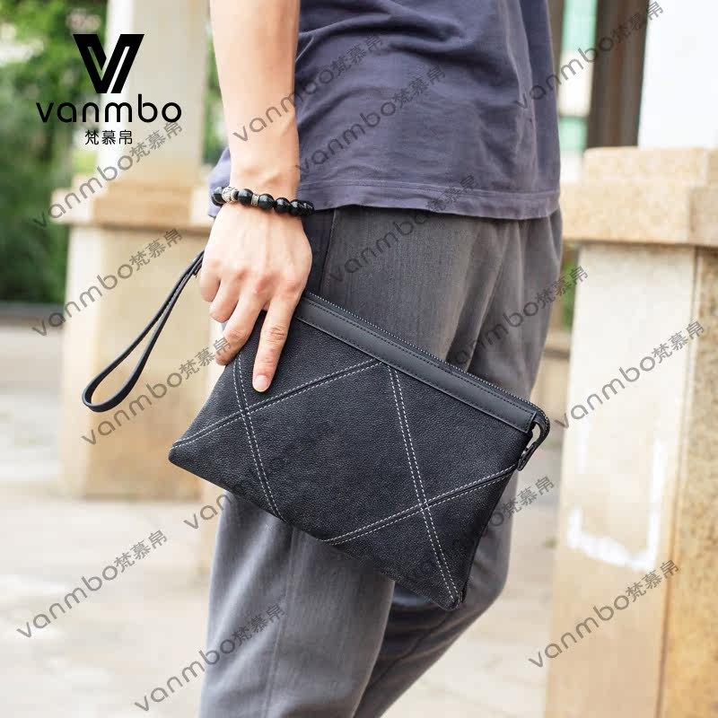 Hand Holding Bag Men's 2021 New Business Casual Men's Bag Soft Leather Men's Hands Covered Head Layer Cow Leather Large Capacity Hand Grip Bag