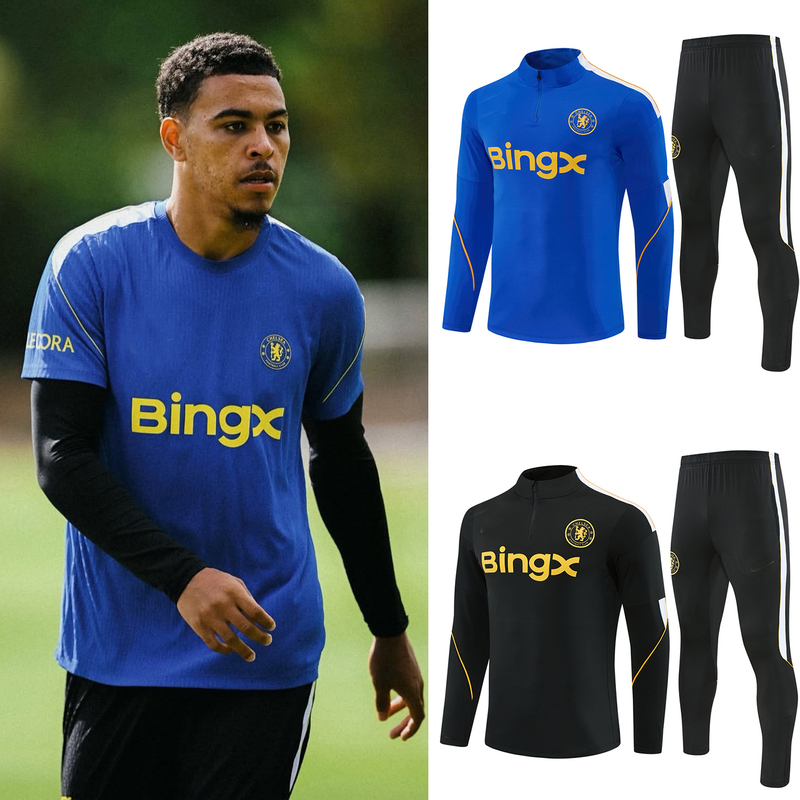 Chelsea Half-Zip Long-Sleeved Training Jacket, Short-Sleeved Vest, Sleeveless Adult and Children's Performance Outfit Set