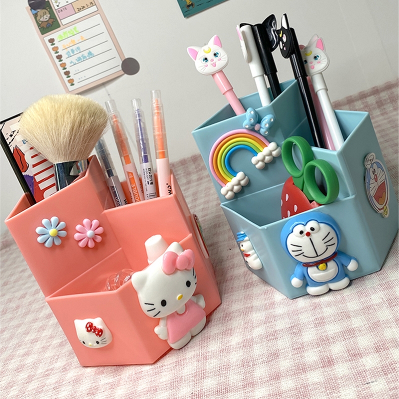 Pen holder secondary meta-large capacity superins wind day series high face value containing box female 2022 new elementary school children gift