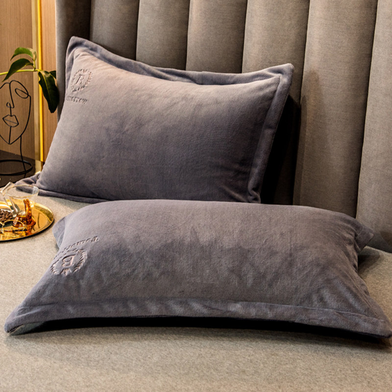 Pillow pillow core home set with pillowcase hotel milk velvet whole head male and female pair student dormitory single double