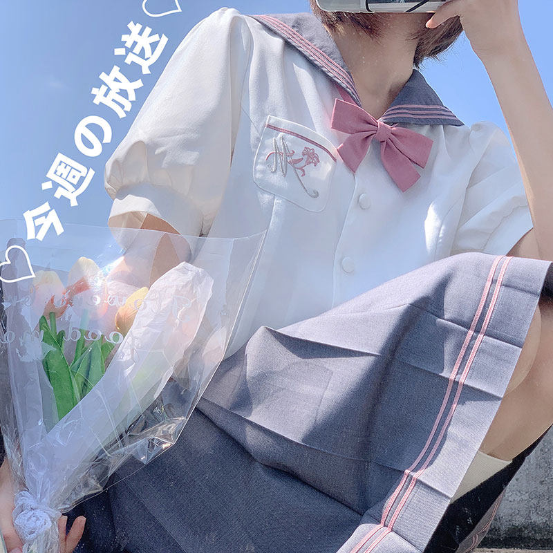 (New Year's Eve) Feet-Feet Original JK Summer Sailor Serving Short Sleeve Pleats